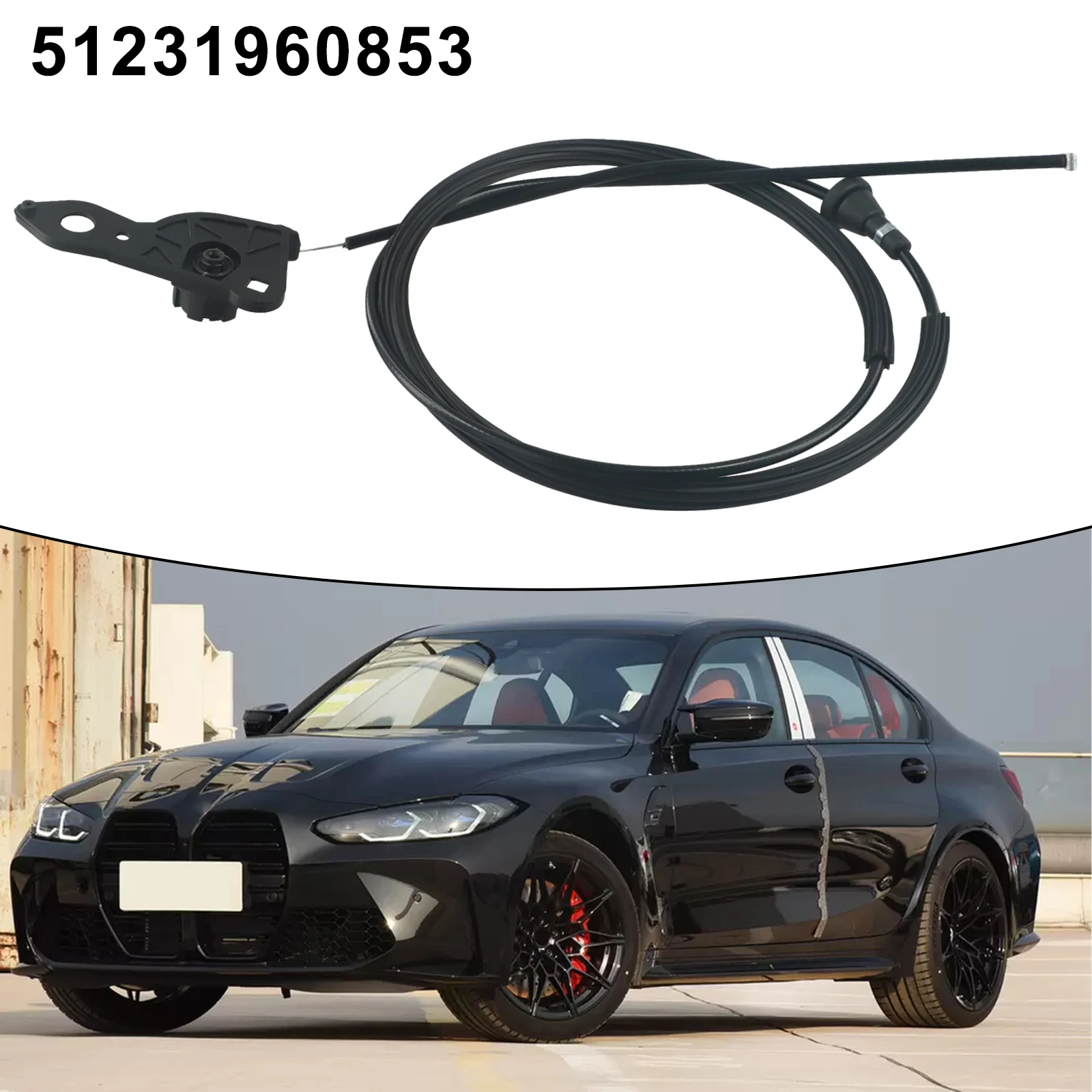 

Quick To Install Vehicle Repair Car Maintenance Hood Release Cable OEM Number 51231960853 Practical Wear-resistant
