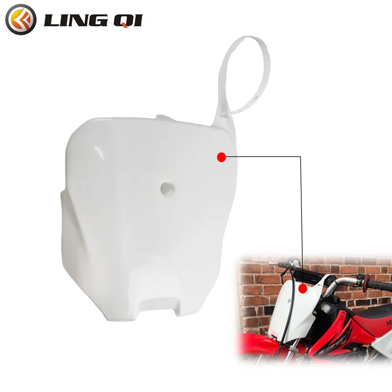 

LINGQI Modified Plastic Front Number Plate Cover Fit For XR CRF50 70 90 110 150 Dirt Pit Bike Replacement Mudguard Part