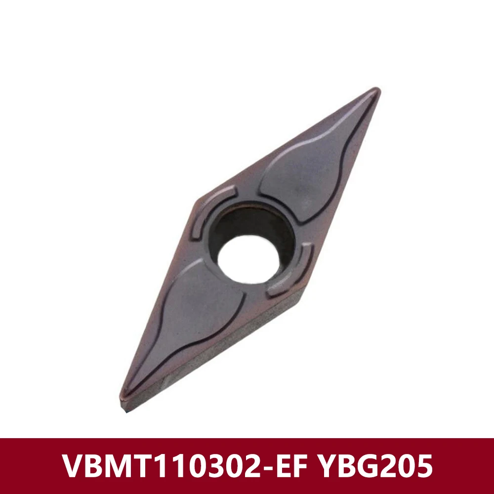 VBMT220-EF Original VBMT110302-EF YBG205 Machine Carbide Inserts VBMT1103 VBMT 110302 EF CNC Lathe Cutter Tools VBMT11 Holder