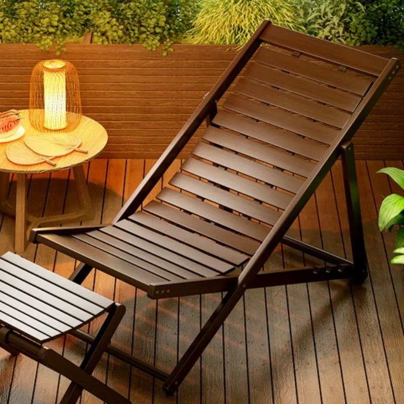 Bamboo Folding Lounge Chair Four-speed Adjustable Comfortable Summer Sleeping Chair Modern Living Room Courtyard Home Furniture