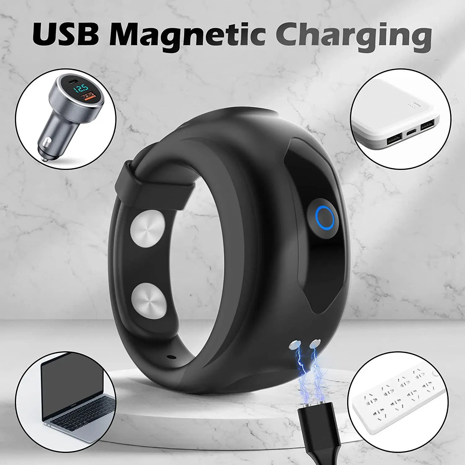 Massager Watch Adjust Size Type Improve Circulation Muscle Massage Machine Therapy Device Band Ring Magnetic