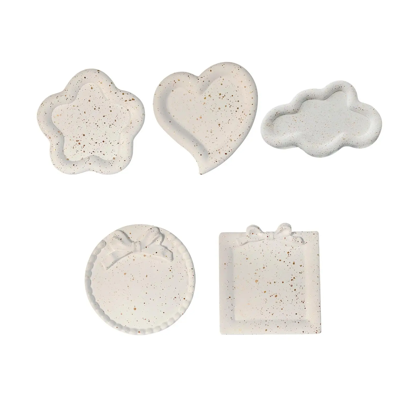 Plaster Decorative Tray Display Plate for Living Room Tabletop Ornament