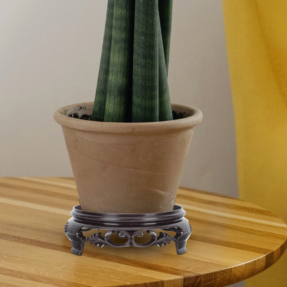 

4pcs Plastic Flowerpot Stand Floor Display Rack Durable Plant Holder Sturdy Potted Plant Riser For Decor Indoor