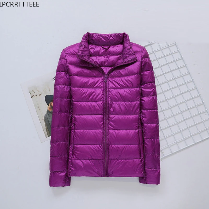 2023 Spring Autumn Women Ultralight Thin Down Jacket White Duck Down Hooded Winter Down Jackets