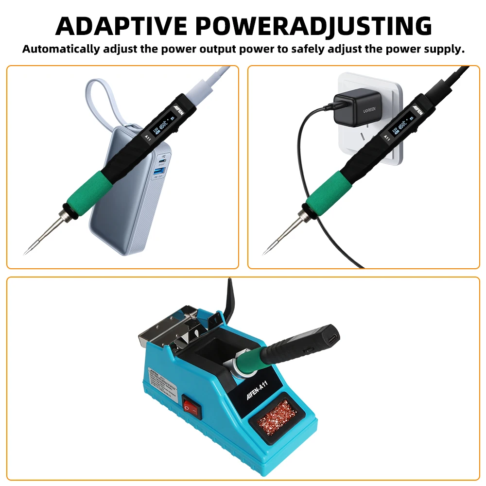 AIFEN A11 Soldering Handle USB Soldering Station Charging Soldering Iron C210 Tips For Phone Repair Wedling Tool