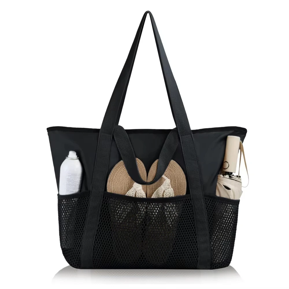 Large Capacity Beach Bag Waterproof & Sand‑Resistant Beach Totes Bags for Women with Zipper Wet Pocket