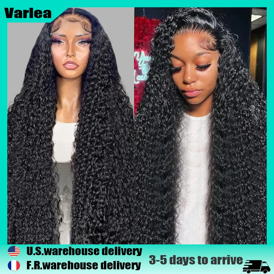 

Varlea Glueless Wigs Deep Curly 4x4 Hd Lace Frontal Wig Water Wave Human Hair 5x5 Hd Lace Closure Wig Ready To Wear Brazilian