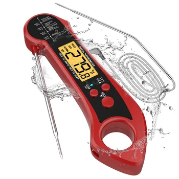 IP7 Double Probe Foldable Digital Thermometer With Probe For Cooking BBQ Barbecue Meat…