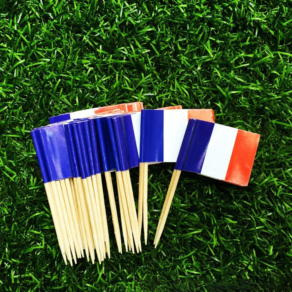 

200pcs National Flag Sign Cocktail Flag Picks Fruit Toppers Hawaiian Party Beach Bar Decoration Drink Stirrers Disposable