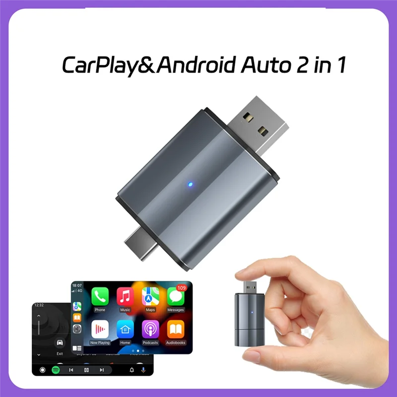 A29F-Wifi Auto Connection Mini Adapter Smart Converter Carplay And Android Auto Compatible Adapter For Cars For Wired To Wireles