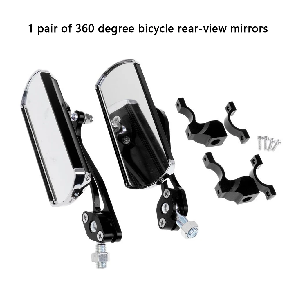 1 Pair Bike Rearview Bicycles Rear View Mirror Outdoor Repairing Silver