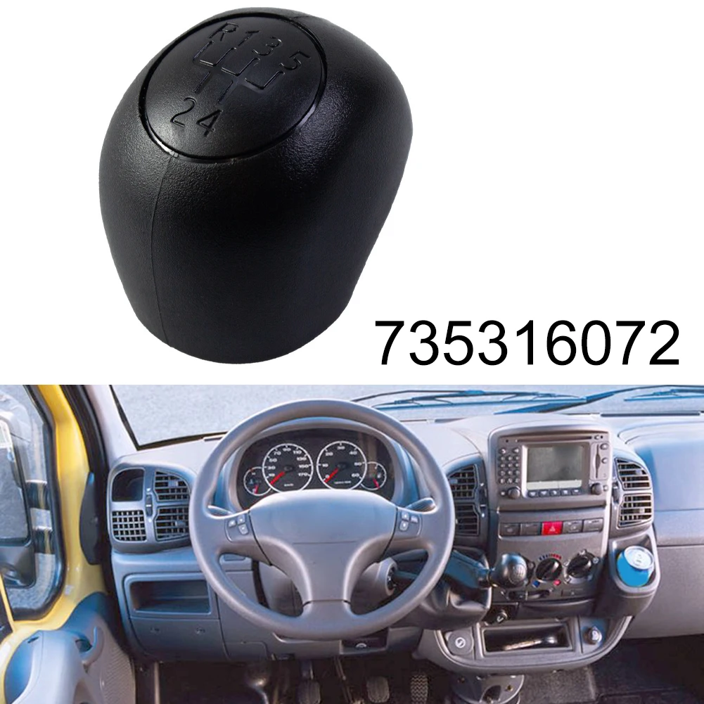 Black 5-Speed Gear Ball Head for For FIAT Ducato For RELAY Boxer 1994-2006 ABS Manual Transmission Shift Knob 735316072