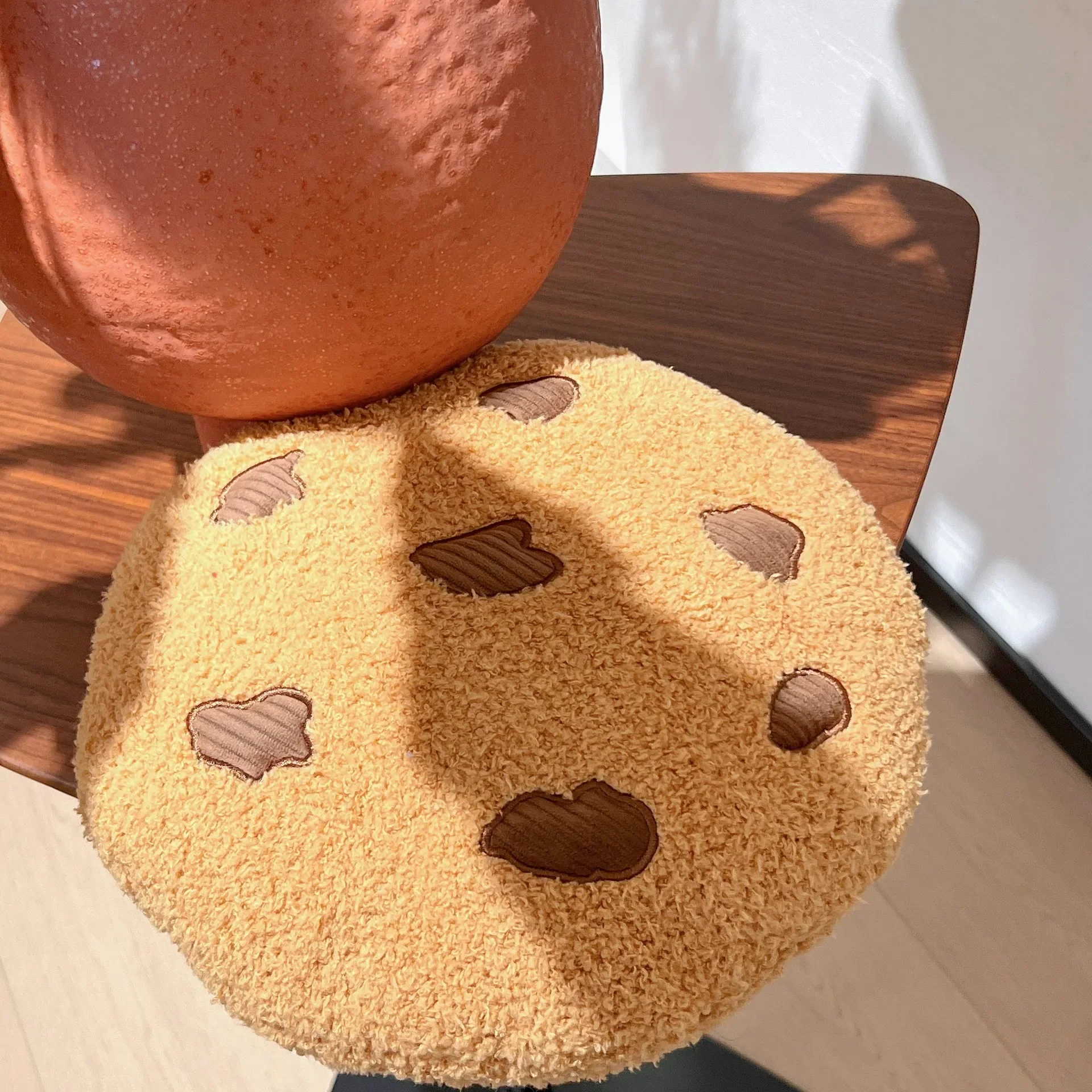 Cojín de asiento de felpa de galletas de dibujos animados para niños y niñas, muñeco de peluche de comida suave, decoración de habitación de cumpleaños, regalo de Año Nuevo