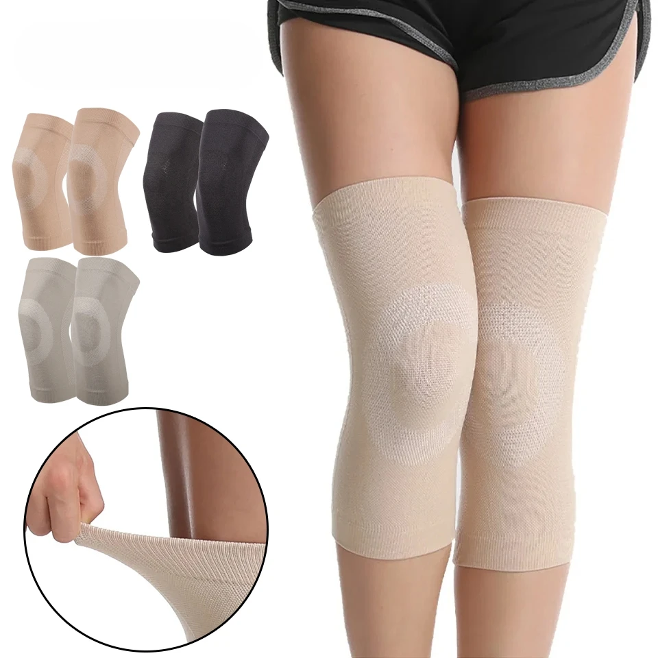 1Pair Summer Ultra Thin Knee Support Brace Sports Knee Pads Gym Running Knee Protector Meniscus Arthritis Injury Ease Knee Pain