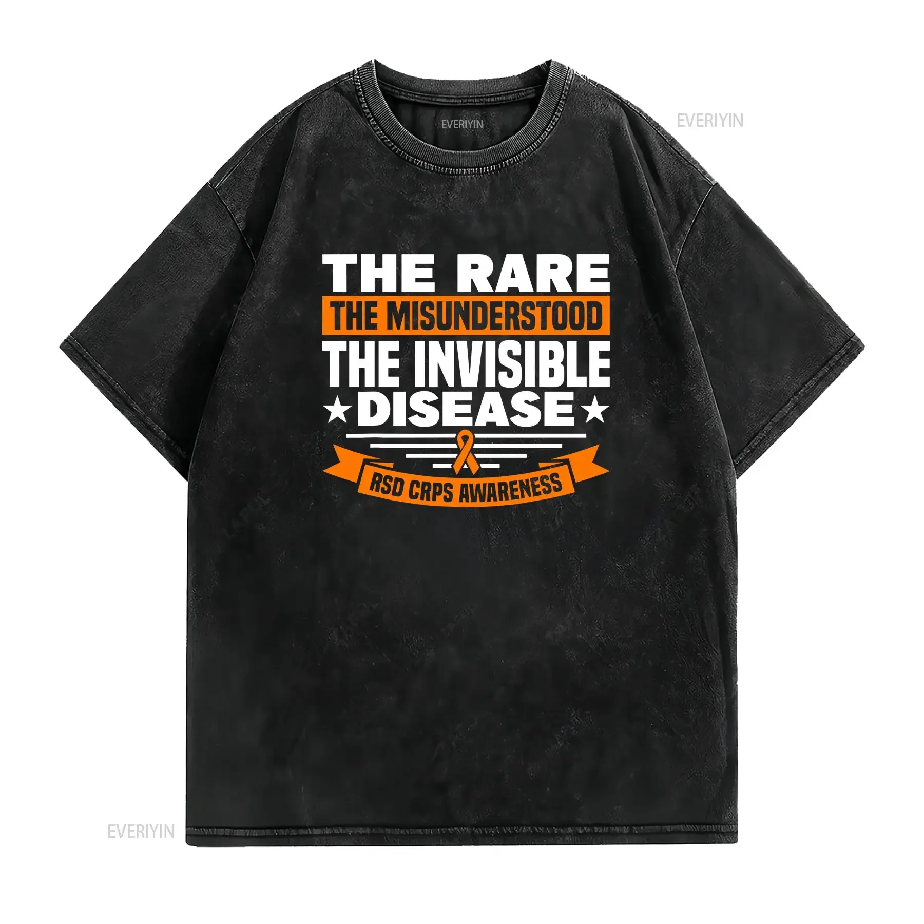 The Misunderstood Invisible Disease RSD CRPS Awareness T Shirt vintage Washed Top For Everyday Wear Slightly Casual Unisex Soft