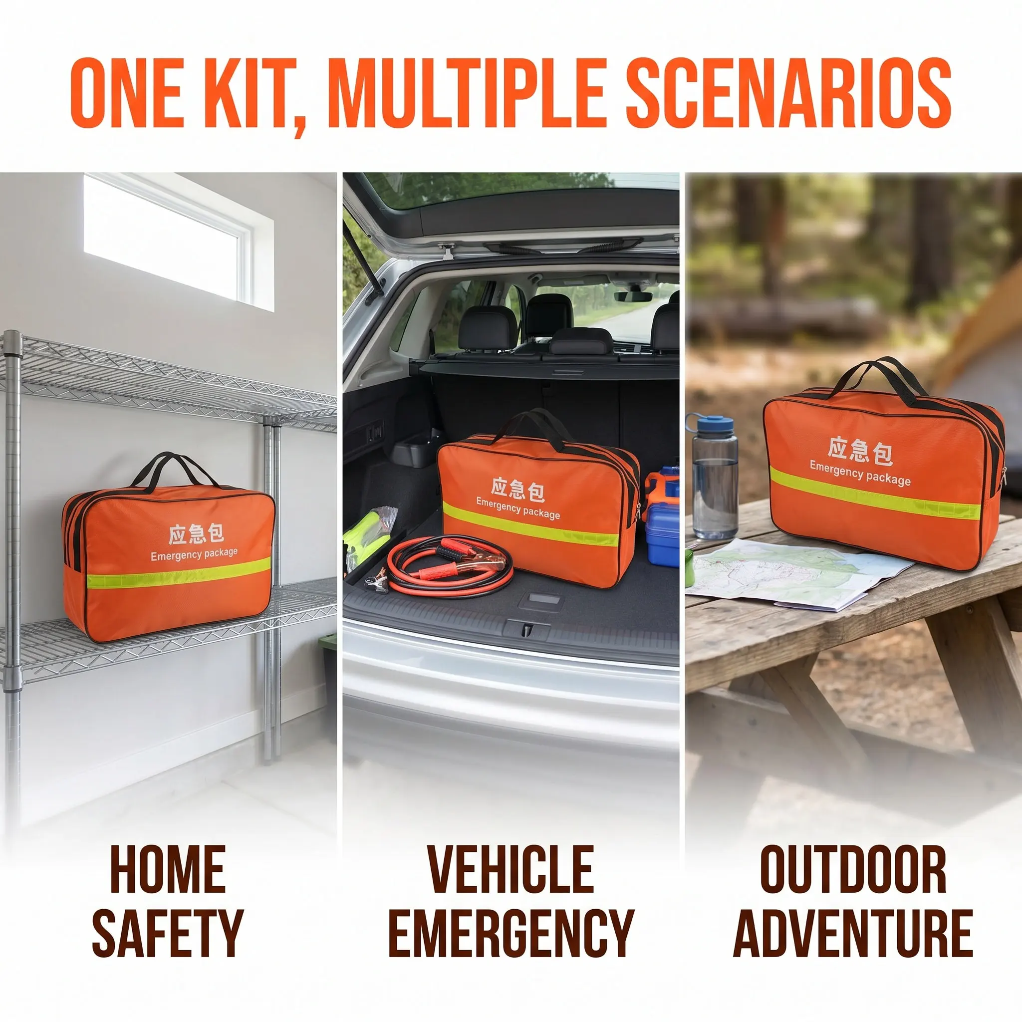 Emergency Rescue Handbag Portable 32x24x14cm Outdoor First Aid Kit Storage Bag for Survival Emergency Supplies