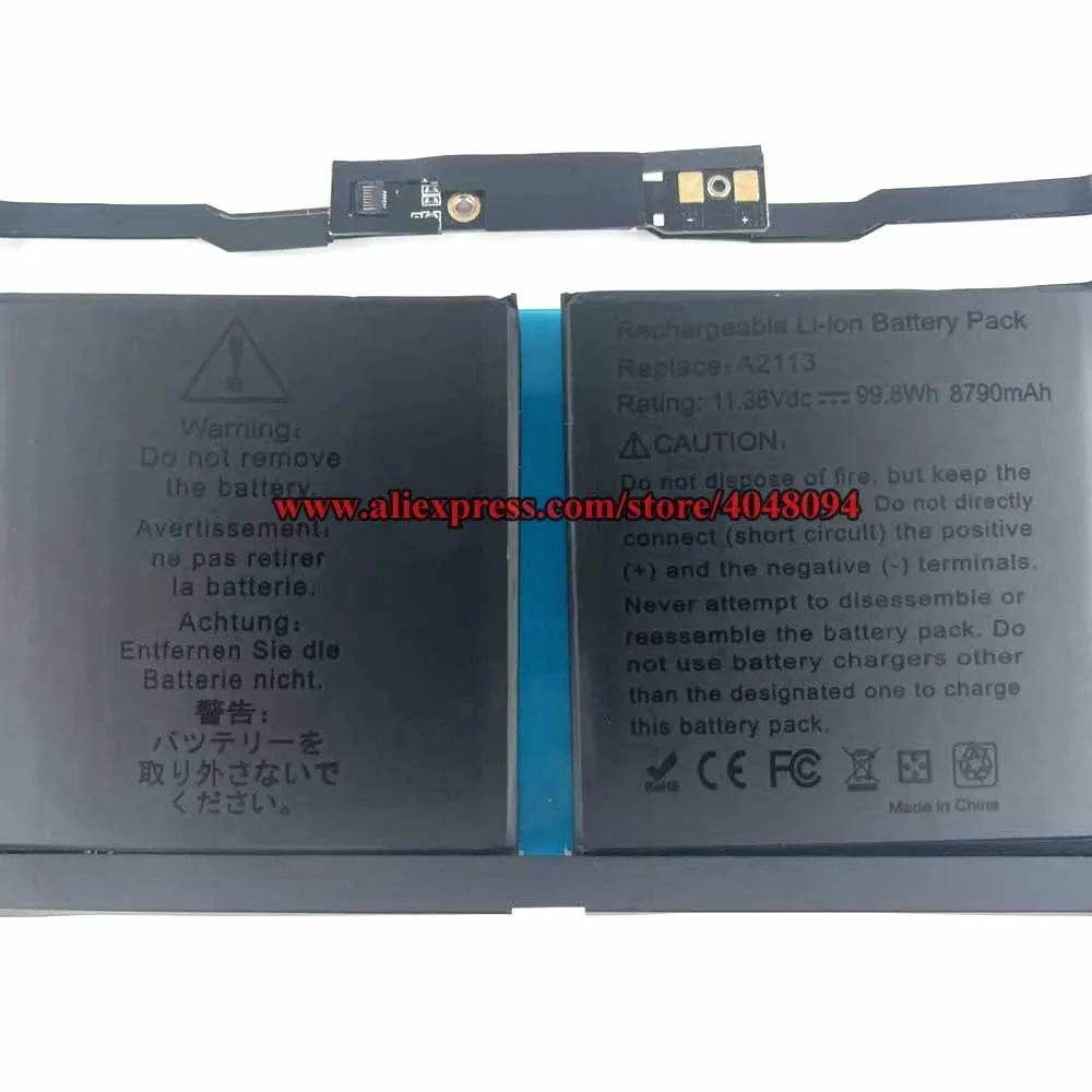 A2113 Battery For Apple Macbook Pro A2141 16'' Inch 2019 MVVJ2 MVVL2 MVVM2 610-00533