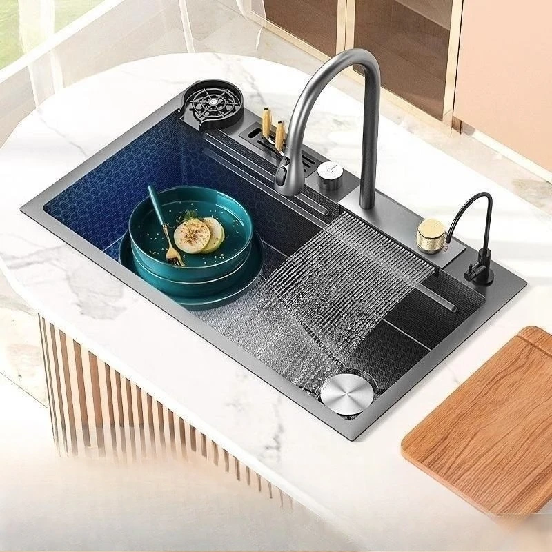 حوض المطبخ 304 الفولاذ المقاوم للصدأ العسل نانو #3