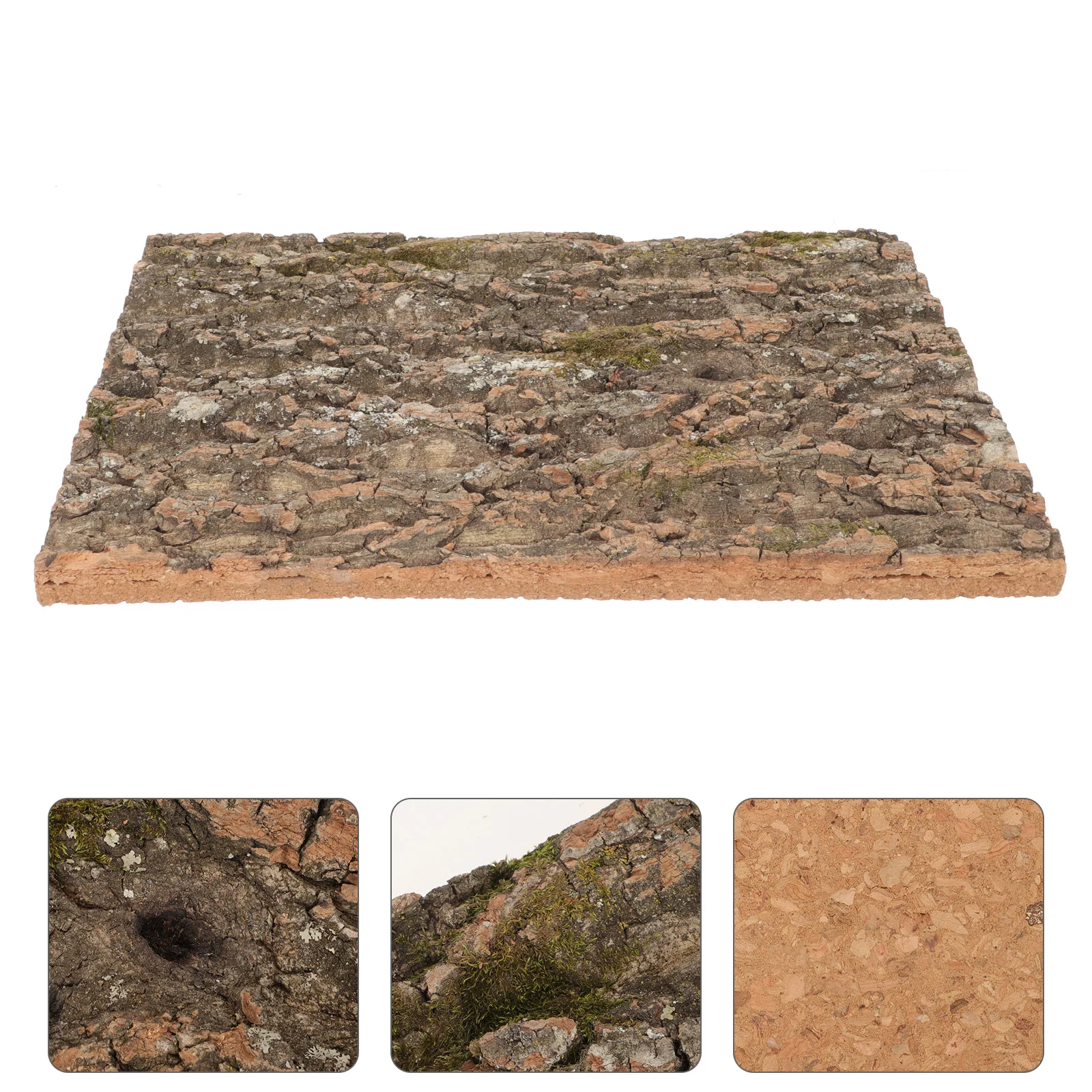 

Bark Terrarium Backdrop Cork Leopard Gecko Costume Tank Natural Reptile Climbing Mat Animals