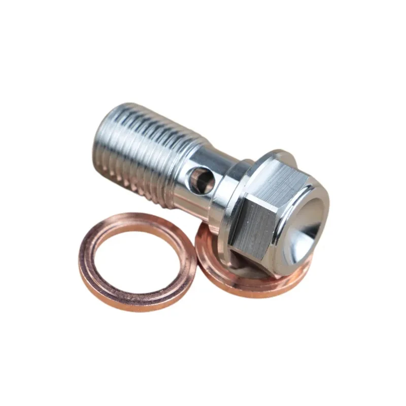 M10X1.0mm/1.25mm hamulec motocyklowy zacisk Banjo śruba odpowietrzająca 304 ze stali nierdzewnej dla Honda Yamaha Kawasaki Suzuki