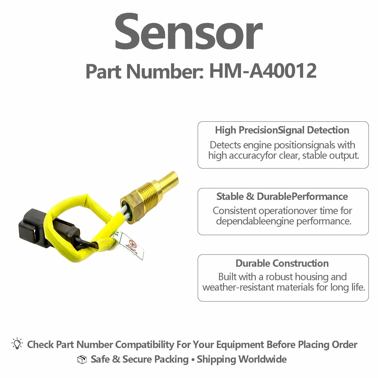 Water Temperature Sensor KZ000076 For Komatsu PC300-7 PC200-7 PC360-7 Crawler Excavators
