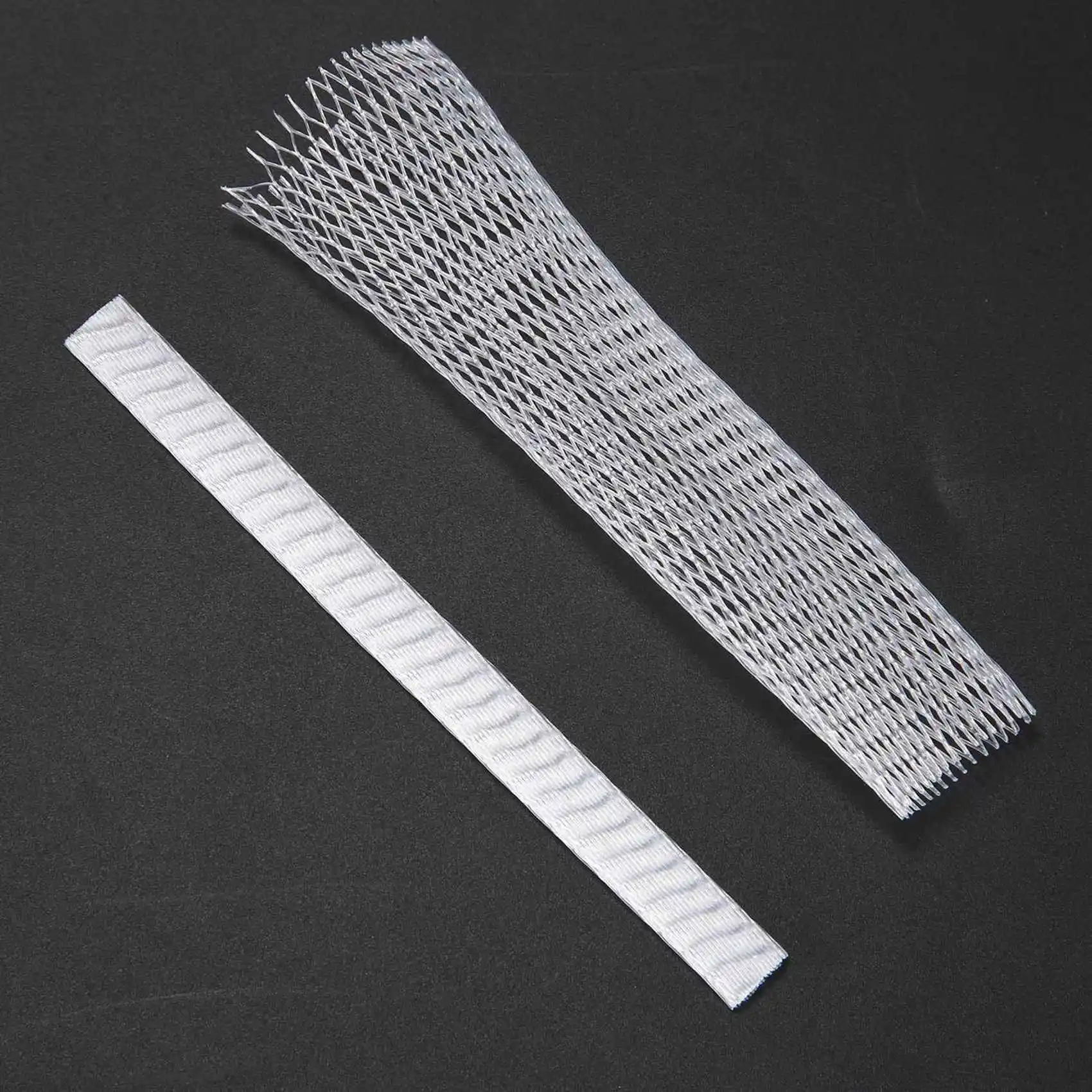 600 Pcs Make Up Brush Pen Netting Cover Mesh Sheath Protectors Guards Protective Cover Sheath Net (White)-AT36