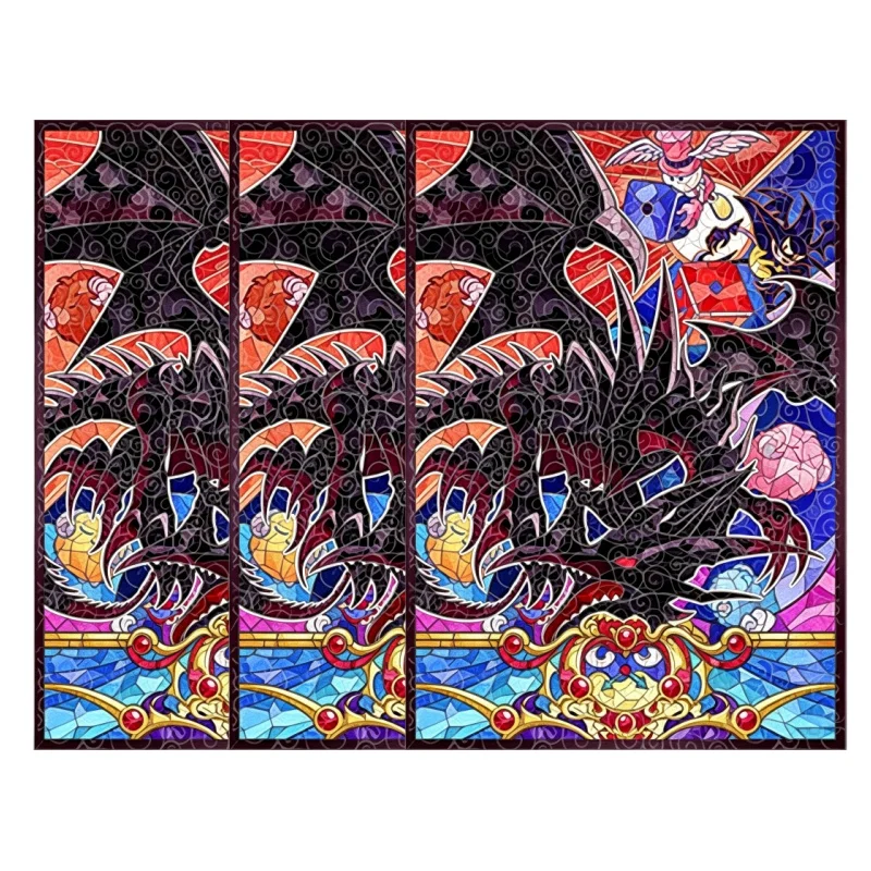50pcs/set Yu-Gi-Oh! Red-Eyes Black Dragon Laser Flash Board Game Card Case Katsuya Jonouchi 63x90mm Game Collection Card Case