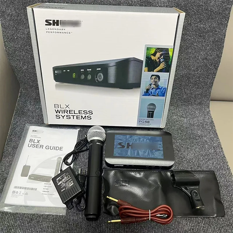 

BLX4 Beta58A Dynamic Wireless Microphone Outdoor Stage Performance One-to-One for SM5 8 PG58 Bodypack Metal Wired Cross-Border