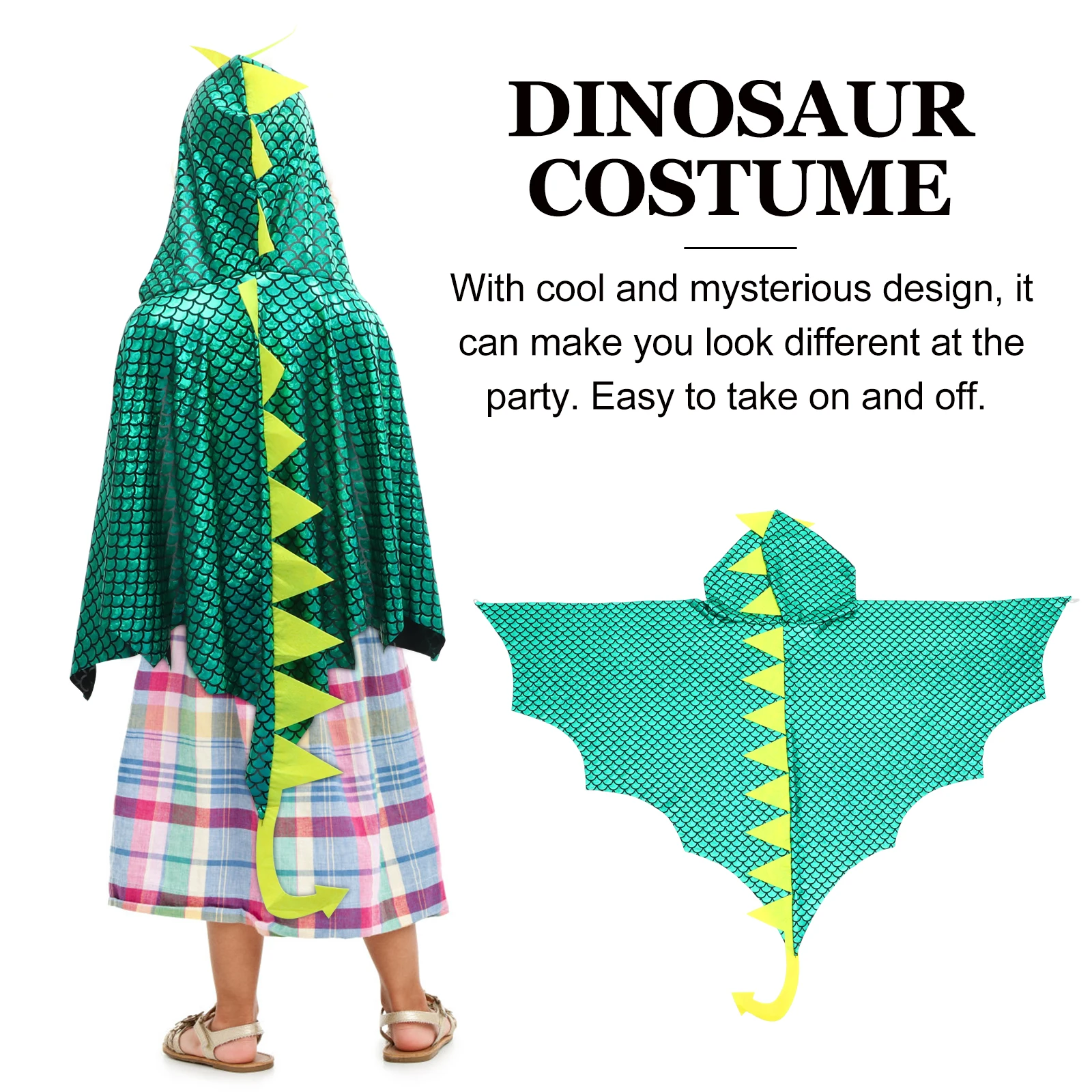 

Dinosaur Cape Kids Hooded Girl Dress Up Clothes Costume Baby Girls Boys Halloween Toddler Dinosaurs Party Supplies Gifts