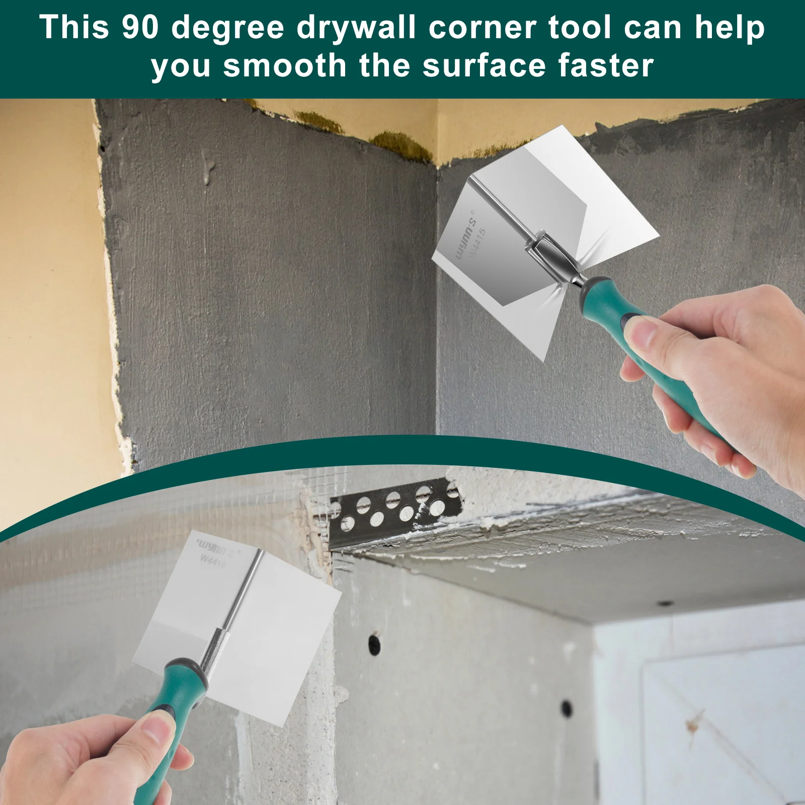 2 قطعة مجموعة أدوات ركن الحوائط الجافة 3 بوصة من الفولاذ المقاوم للصدأ مجرفة الزاوية الخارجية والداخلية أداة تشطيب الزاوية الخارجية