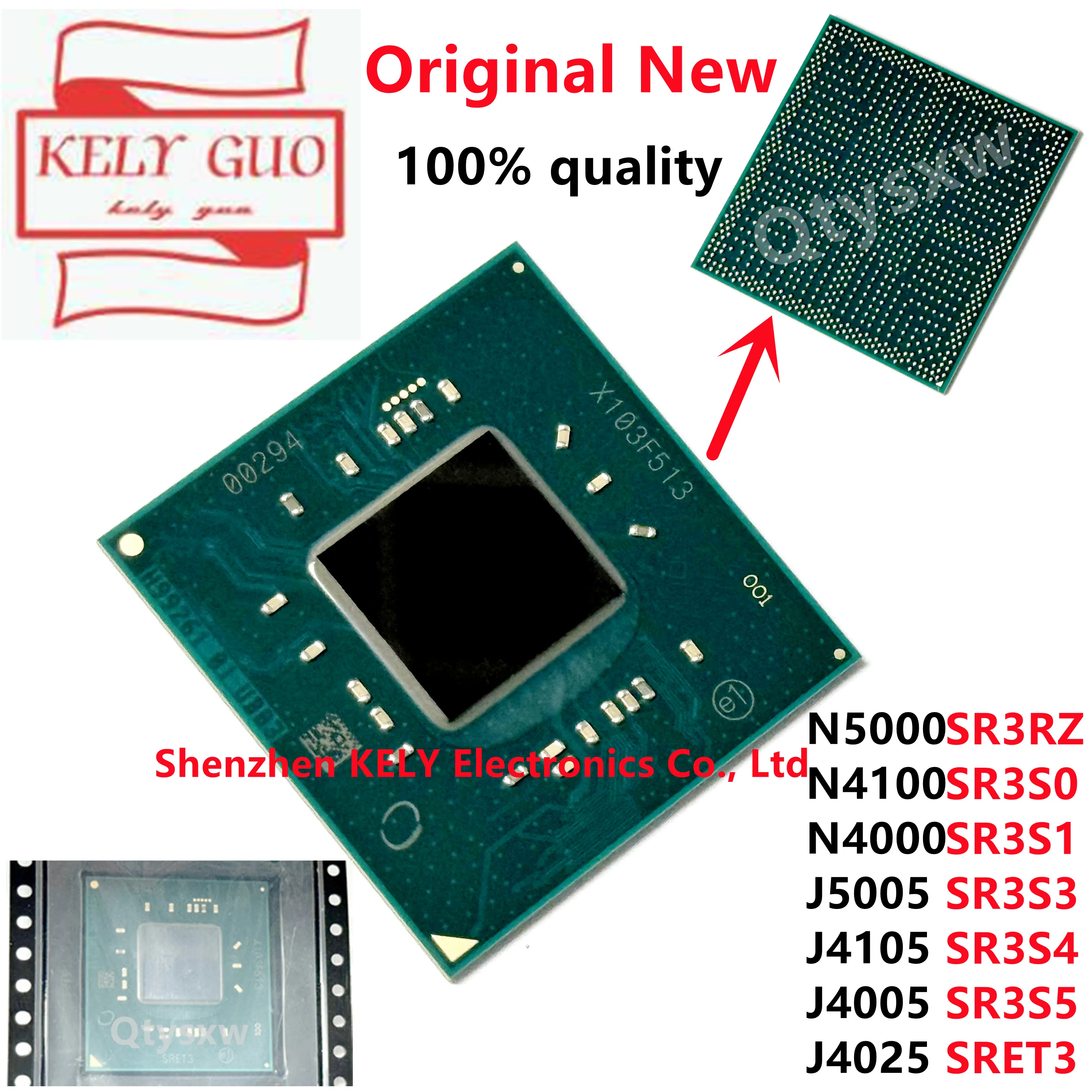 100% New SR3RZ N5000 SR3S0 N4100 SR3S1 N4000 SR3S3 J5005 SR3S4 J4105 SR3S5 J4005 SRET3 J4025 BGA Chipset