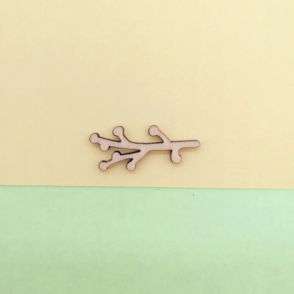 

100Pcs Forest Animal Plant Wooden Chip Assorted Shapes Smooth Surface DIY Crafts Gift Decoration Wooden Pieces for Hand Painting