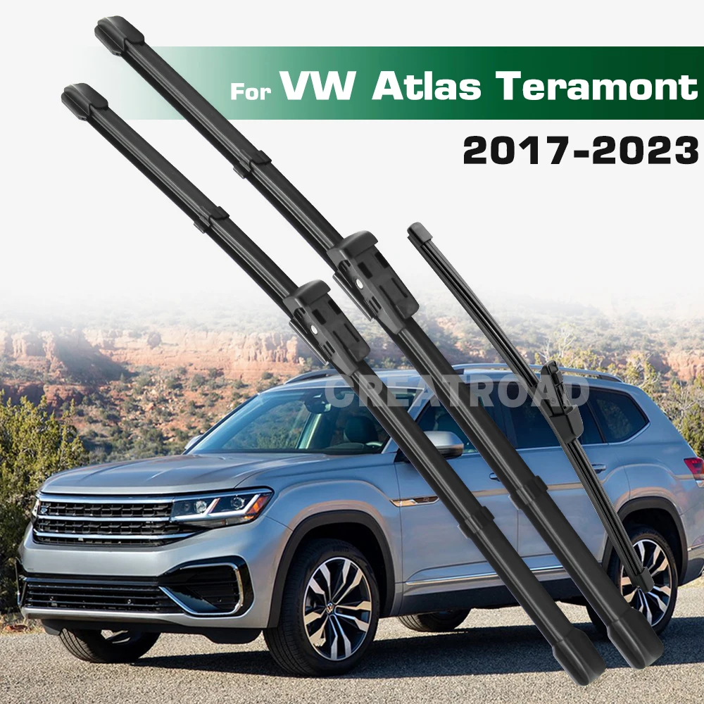 

GREATROAD Стеклоочиститель с левым и правым рулем, набор передних и задних щеток стеклоочистителя для VW Atlas Teramont 2017-2023 Щетки для лобового стекла и окон