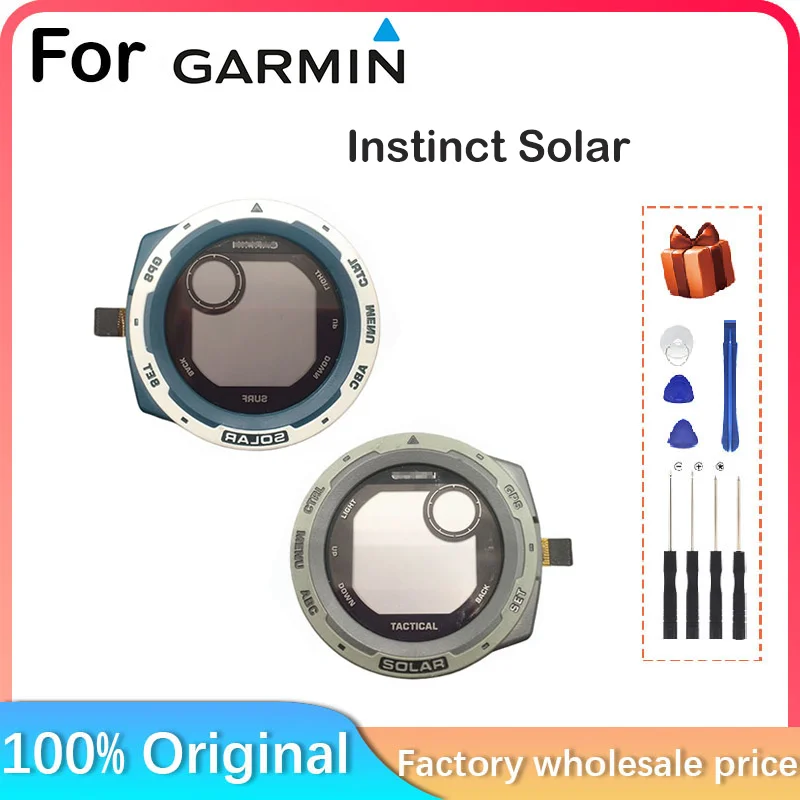 جديد الأصلي لوحة جزء ل GARMIN غريزة الشمسية ساعة شاشة LCD ل غريزة الشمسية التكتيكية لتحديد المواقع استبدال إصلاح العرض