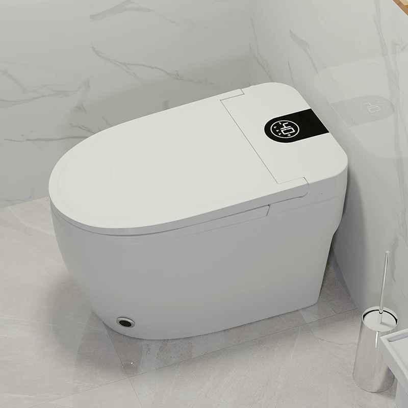 

High-quality Elongated Tank Bidet Bathrooms Warm Water And Dry Auto One-piece Smart Toilet