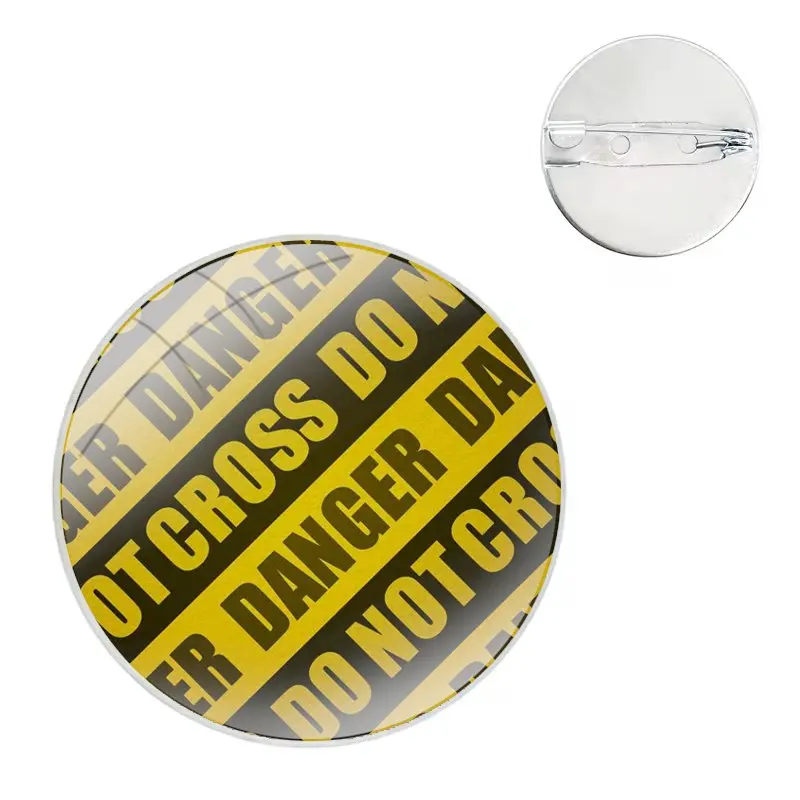 Yellow bundle crime scene Badge Brooch Pin Accessories For Clothes Backpack Decoration gift