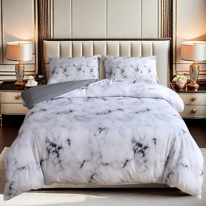 Digital printing large version quilt cover three-piece set (quilt cover + pillowcase) printing bedding kit, no sheets