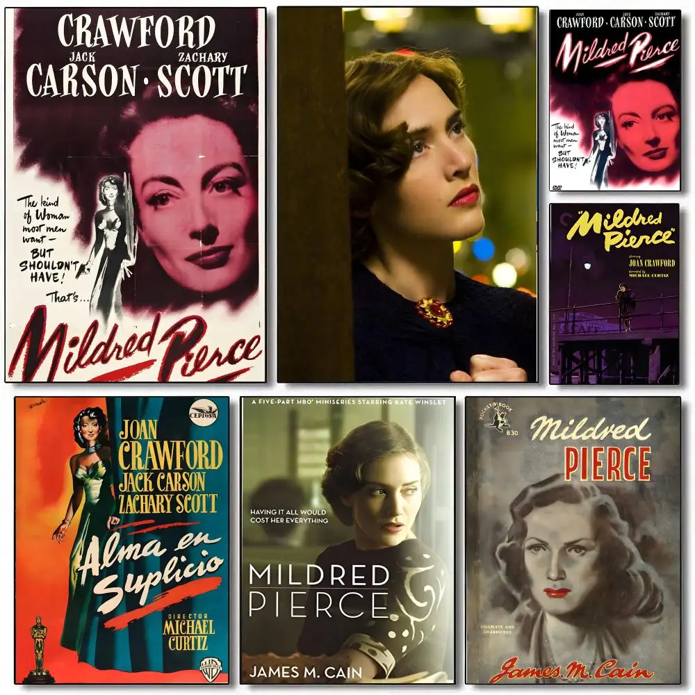 Mildred Pierce Movie Poster Sticky Painting Prints Wall Art Waterproof Home Living Bed Room Bar Cafe Aesthetic Decor