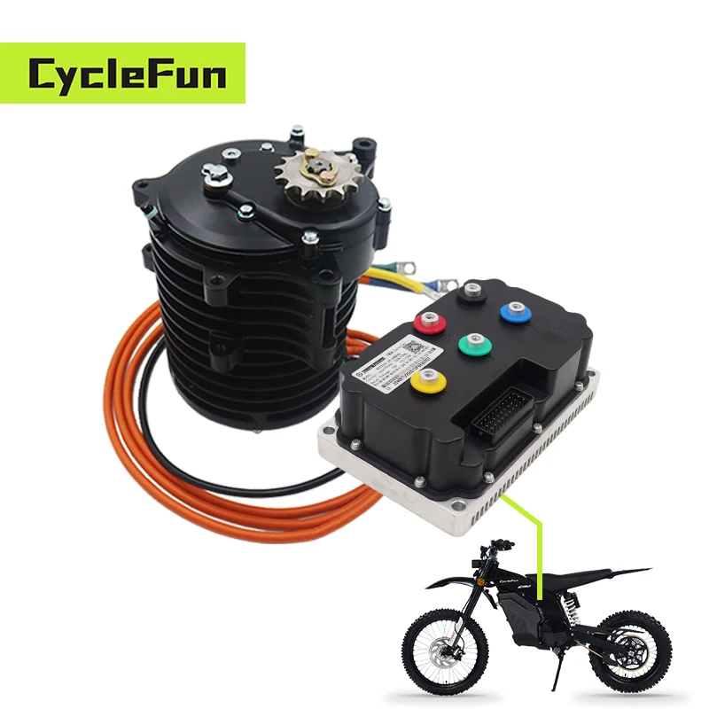 

3KW V3 QS138 70H PMSM Mid-Drive Motor With 1:2.35 Internal Reduction Gears with FarDriver ND72530 Controller