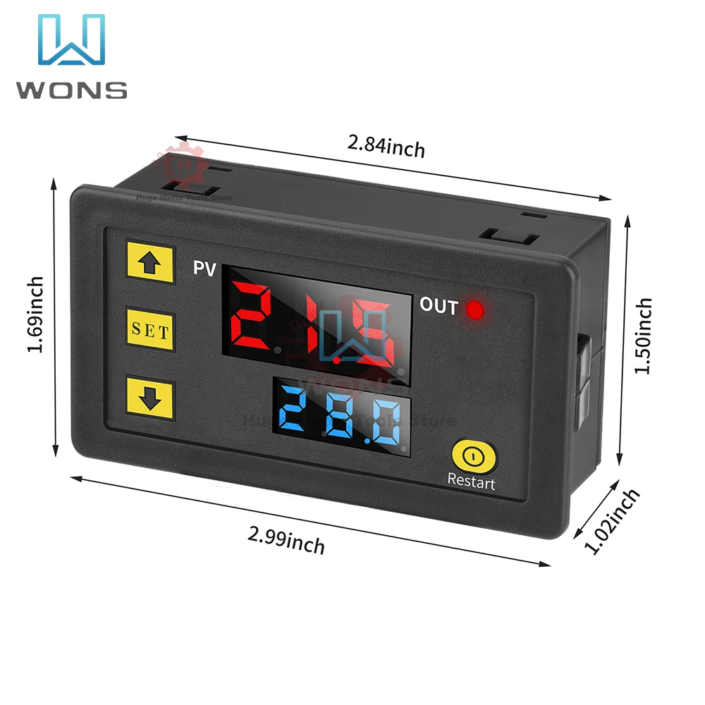 W3230 Mini Digital Temperature Controller 12V 24V 220V High Precision Thermostat Regulator Heating Cooling With Sensor