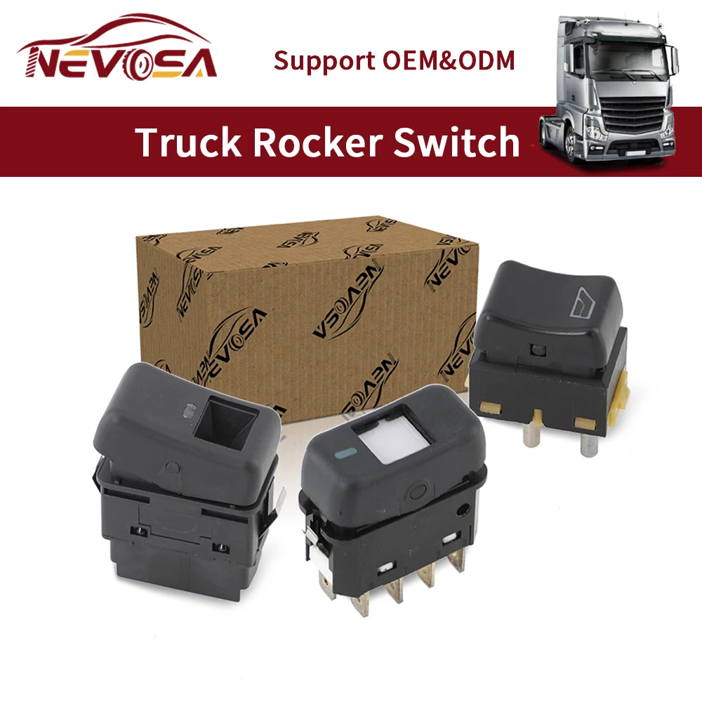 NEVOSA Heavy-Duty Truck Electric Rocker On Off interruttore pulsante di blocco per SCANIA BENZ VOLVO MAN IVECO DAF pezzi di ricambio