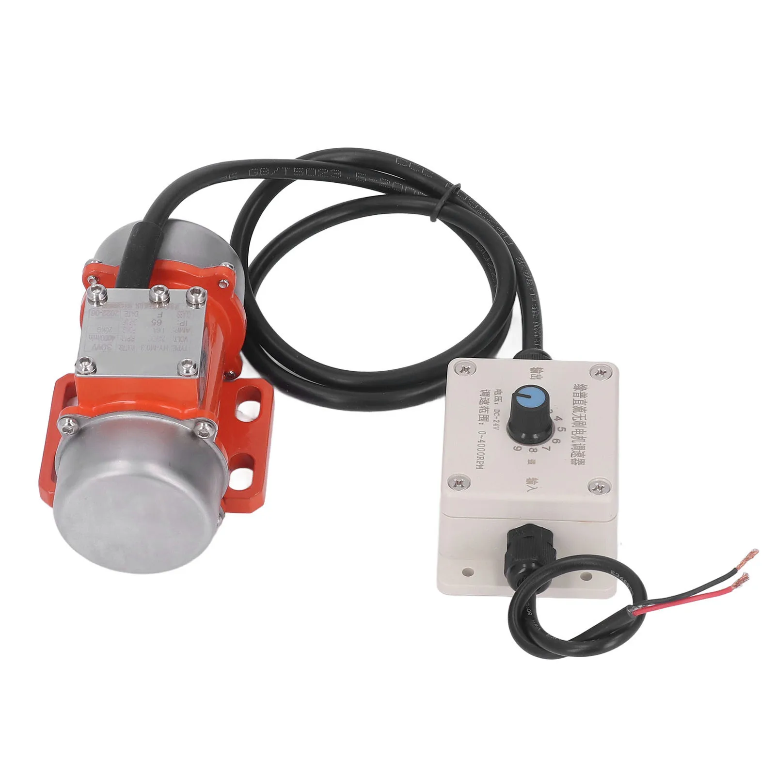 30W 4000RPM Brushless Electric Vibration Motor Adjustable Copper DC Vibration Motor with Speed Controller