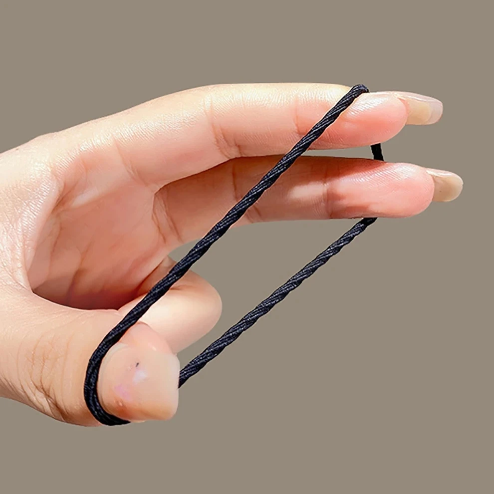 100pcs/lot Hair Bands Solid Color Elastic Rubber Band Hair Band Headband Scrunchie Hair Accessories for Hair image 5