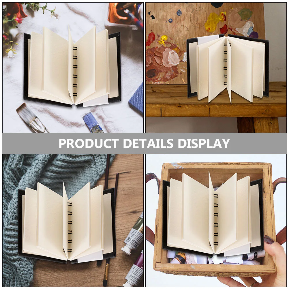 

2pcs Watercolor Sketch Book For Artists Portable Drawing Student Painting Book Coil Bound Hard Cover Dry Media Easy Remove Pages