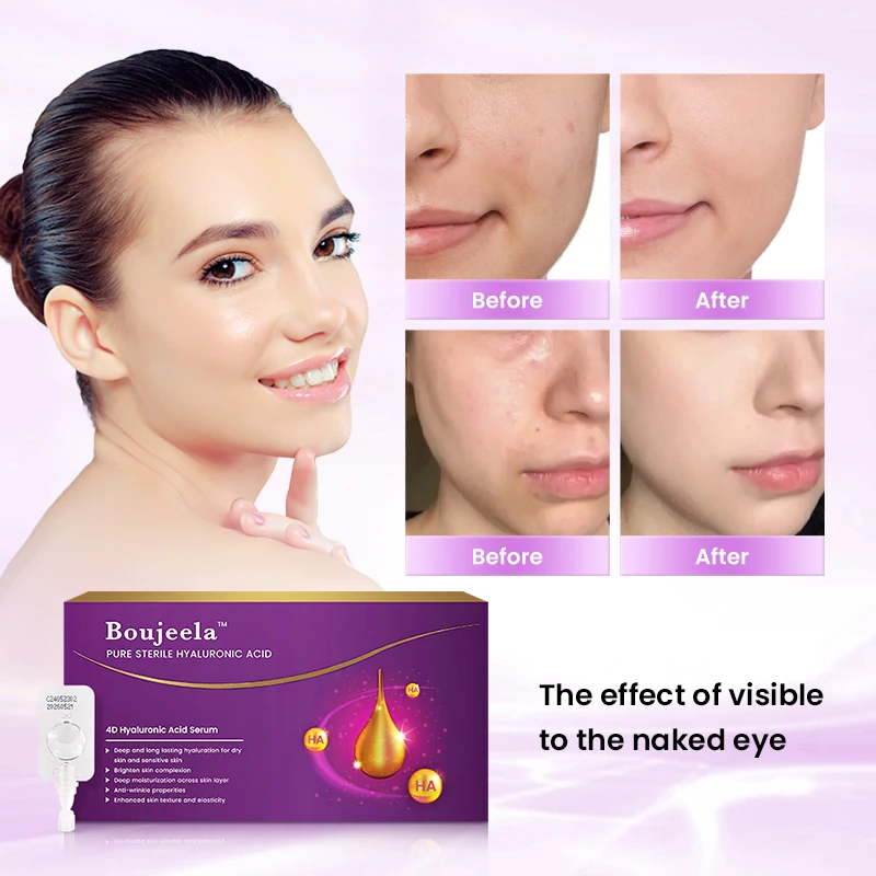 Sterile 4D Pure Hyaluronic Acid Essence Capsules Powerful Moisturizing Firming Skin Repair Damage Anti Acne Freckle Shrink Pore