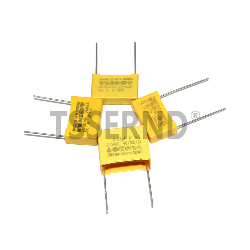 10pcs 275VAC X2 Safety capacitor15MM 275V 100NF 1UF 150NF  22NF 220NF 330NF 47NF 470NF 680NF Polypropylene film