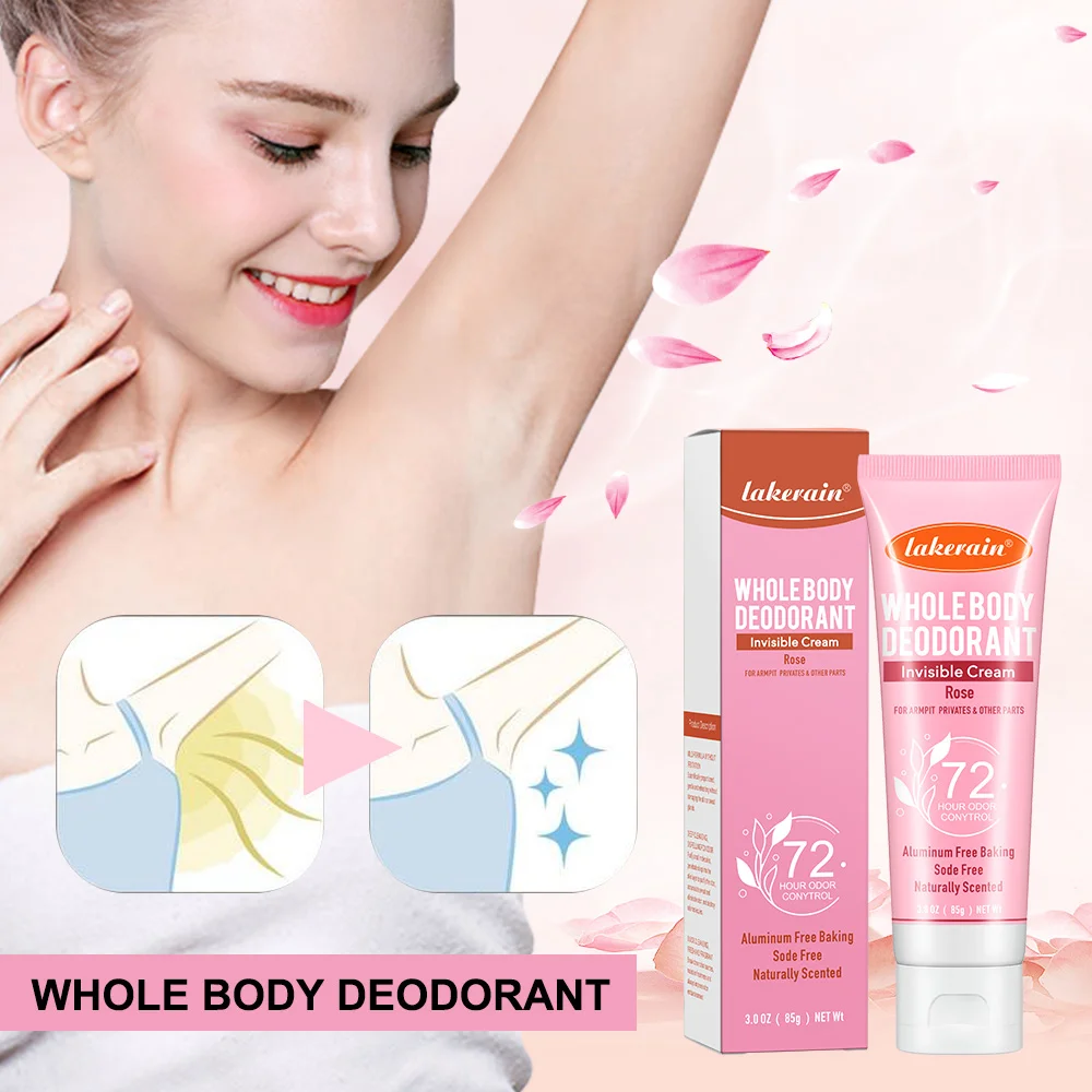 

2024 Whole Body Deodorant - Invisible Cream Tube - 72 Hour Odor Control - Aluminum Free, Baking Soda Free, Skin Safe