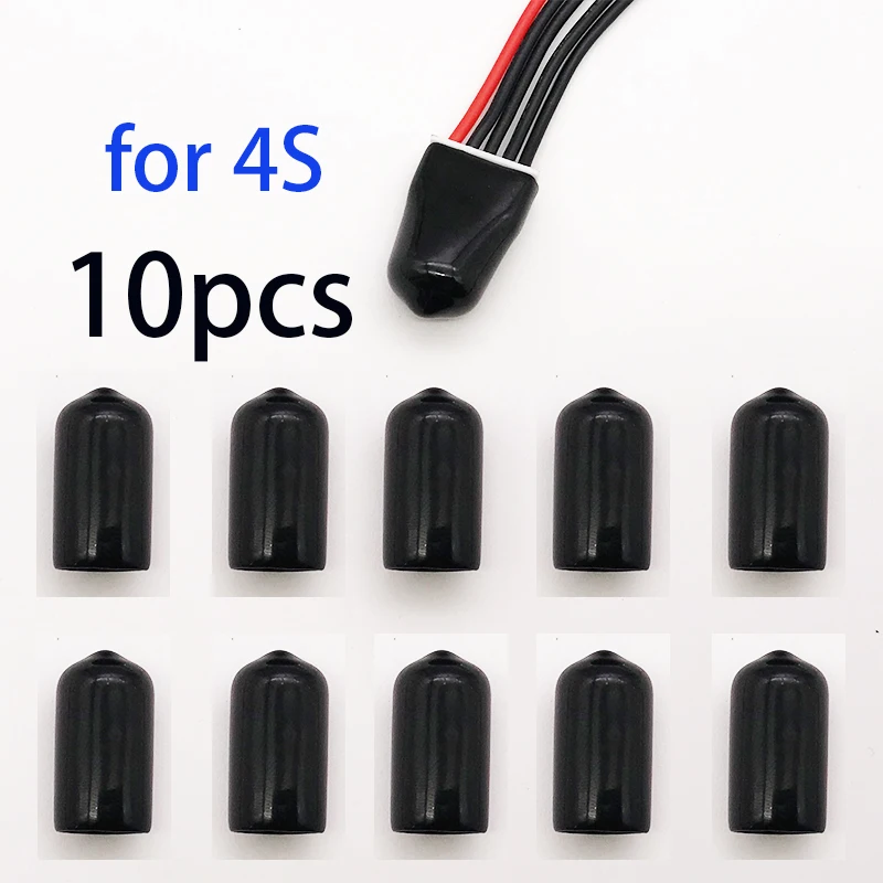 10PCS Rubber Terminal Insulated Protective Cover Caps Sparkproof Charged/Discharged for Lipo Battery 2S-6S Balance Charger Cable