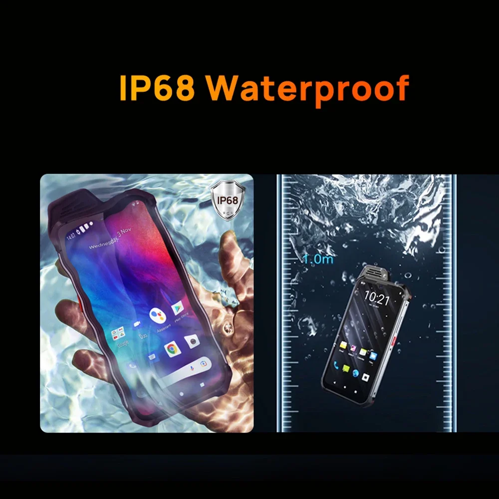 UNIWA W888 ATEX explosión indestructible teléfono móvil a prueba de agua 4GB + 64GB 5000mAh Walkie Talkie PTT Smartphone Android 11 NFC