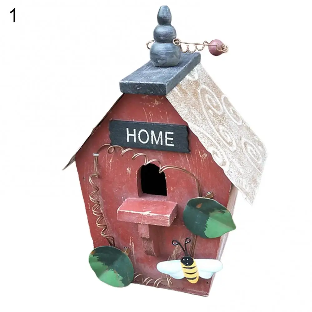 2021 New Style Bird House Birdcage Painting Outdoor Garden Hanging Cottage Feeder Nest Crafts Garden Supplies Products